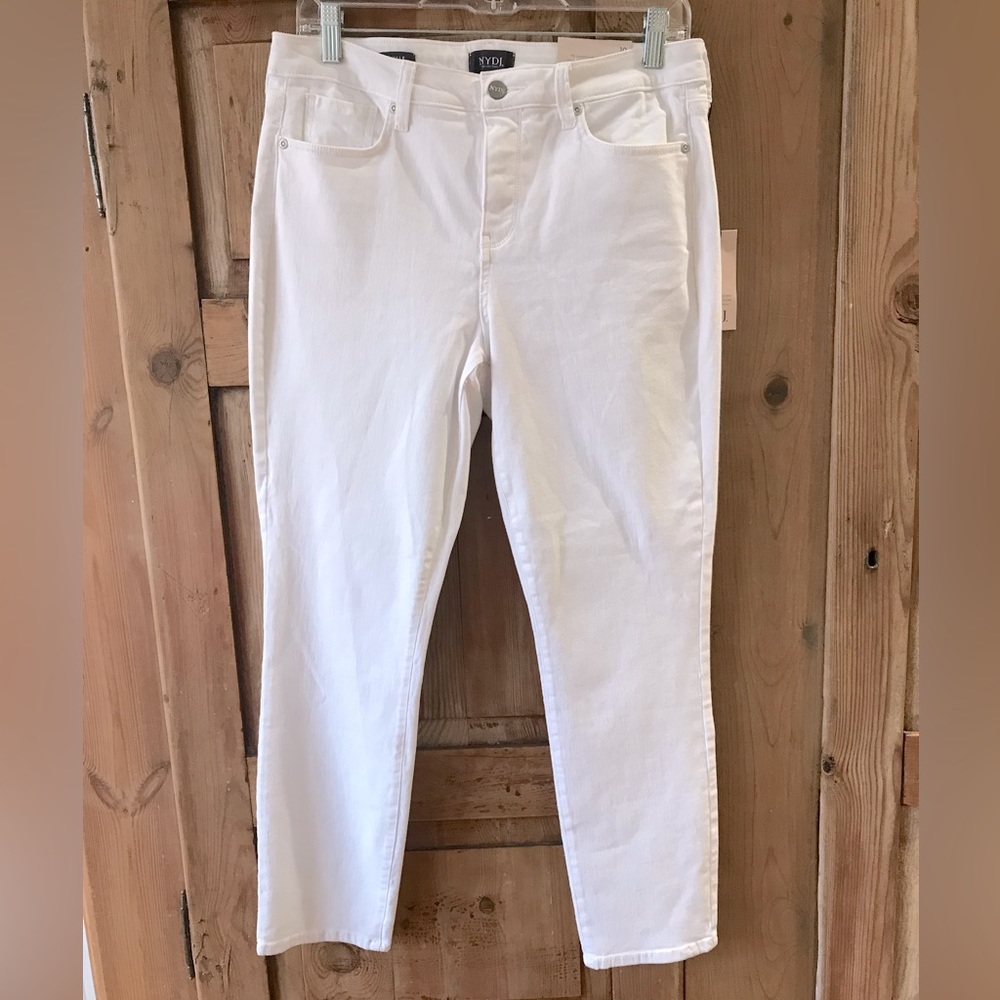NYDJ Skinny Ankle Jeans Optic White